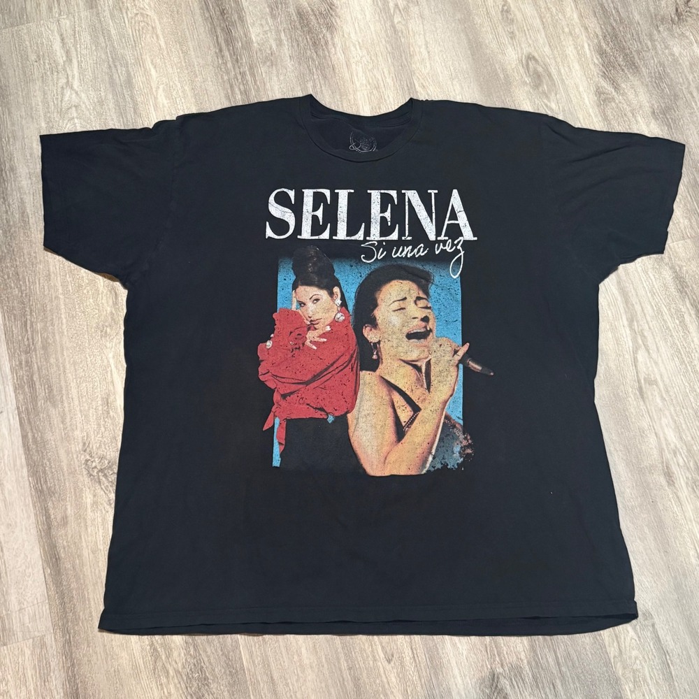 Selena Si Una Vez Graphic T Shirt Black 3XL Music Band Concert‎ Tee